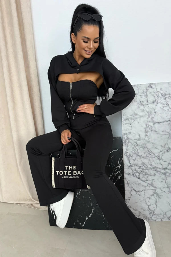 Damen Trainingsset – 3-teilig | Figurbetont, Elastisch & Modisch