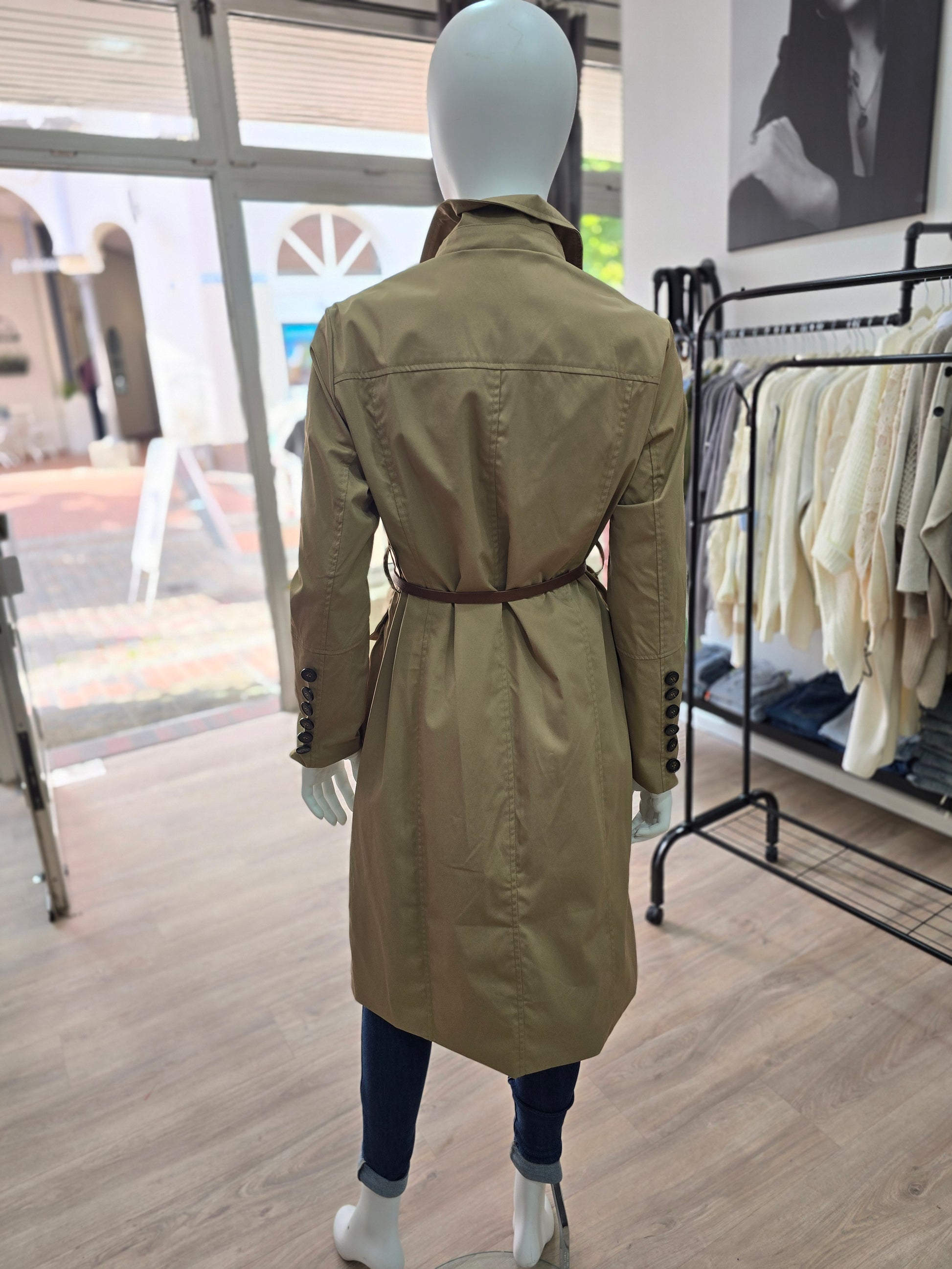 Damen Mantel – Safari Style mit Gürtel