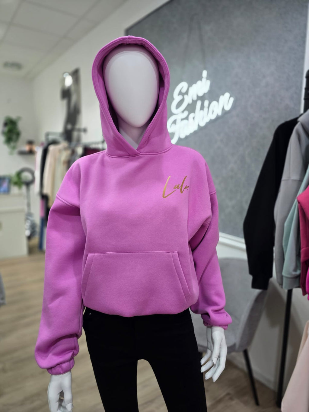 Pinkfarbener Oversize-Hoodie "Lala"