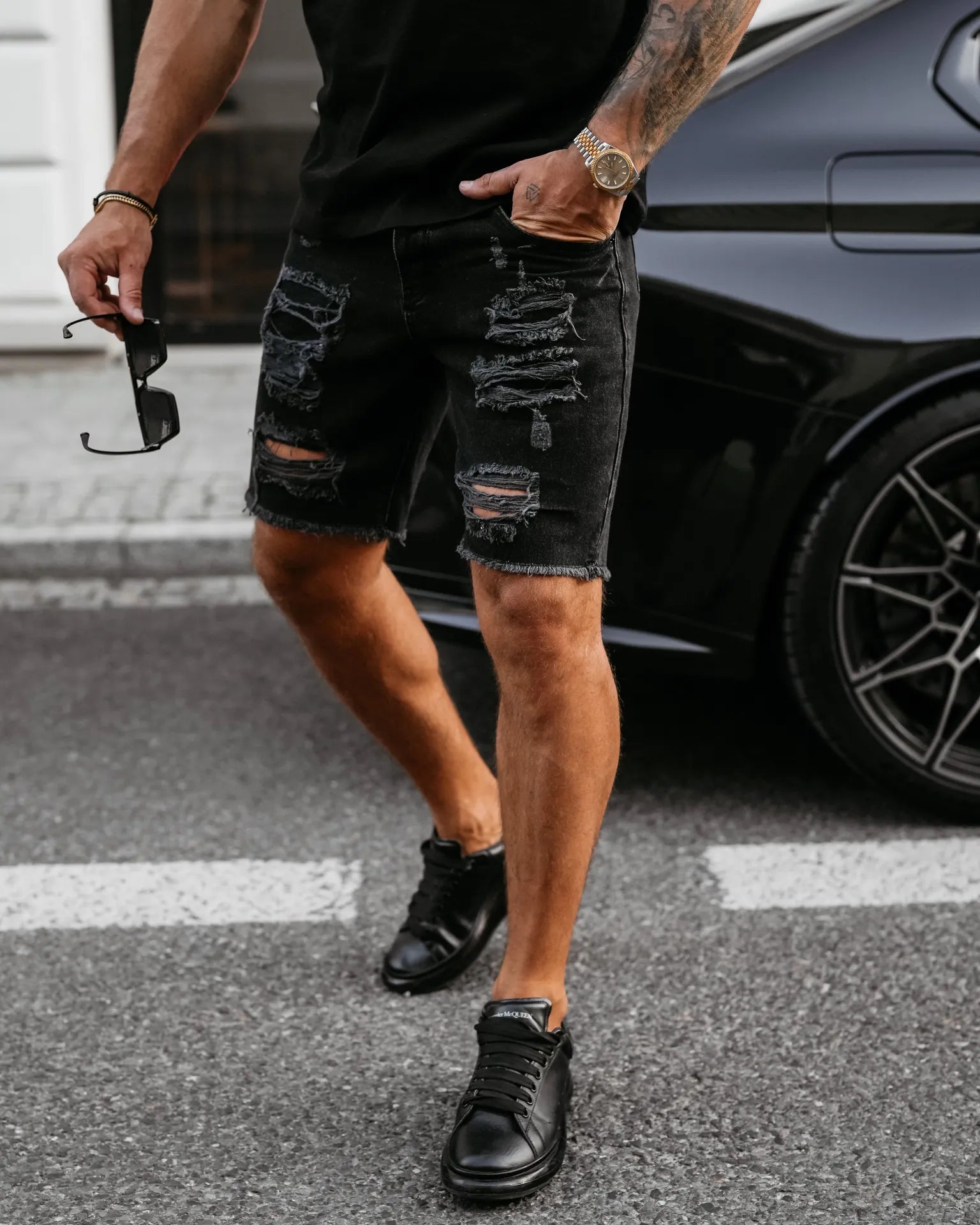Men's denim shorts OLAVOGA Men TRUEFIT