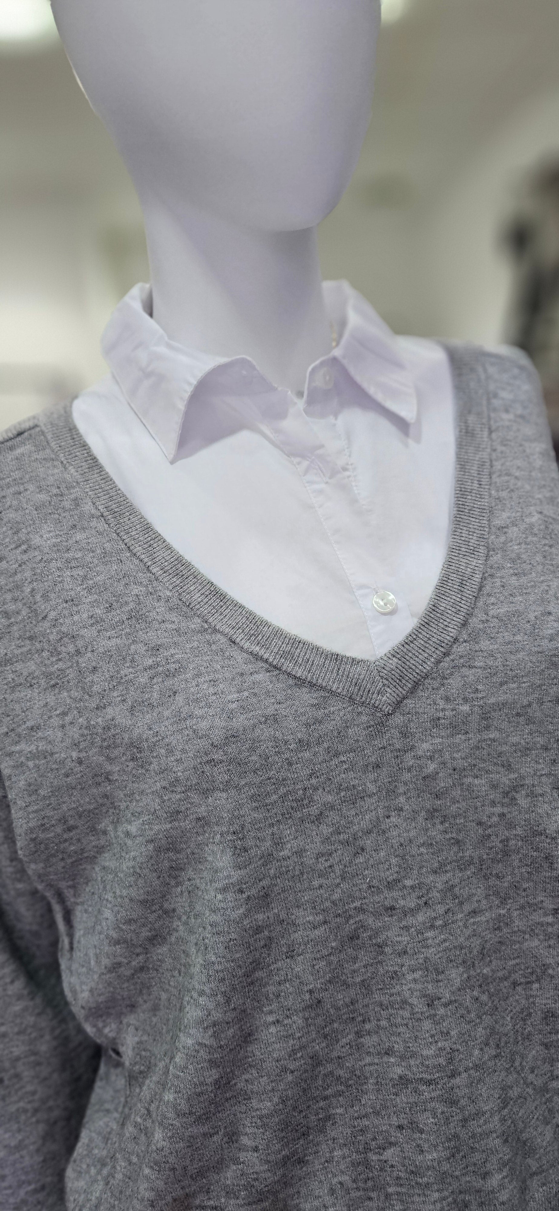 2-in-1 Layering-Pullover mit Hemd-Einsatz