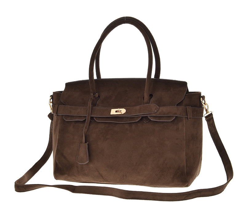 Elegante Damen Handtasche aus Wildleder | Braun