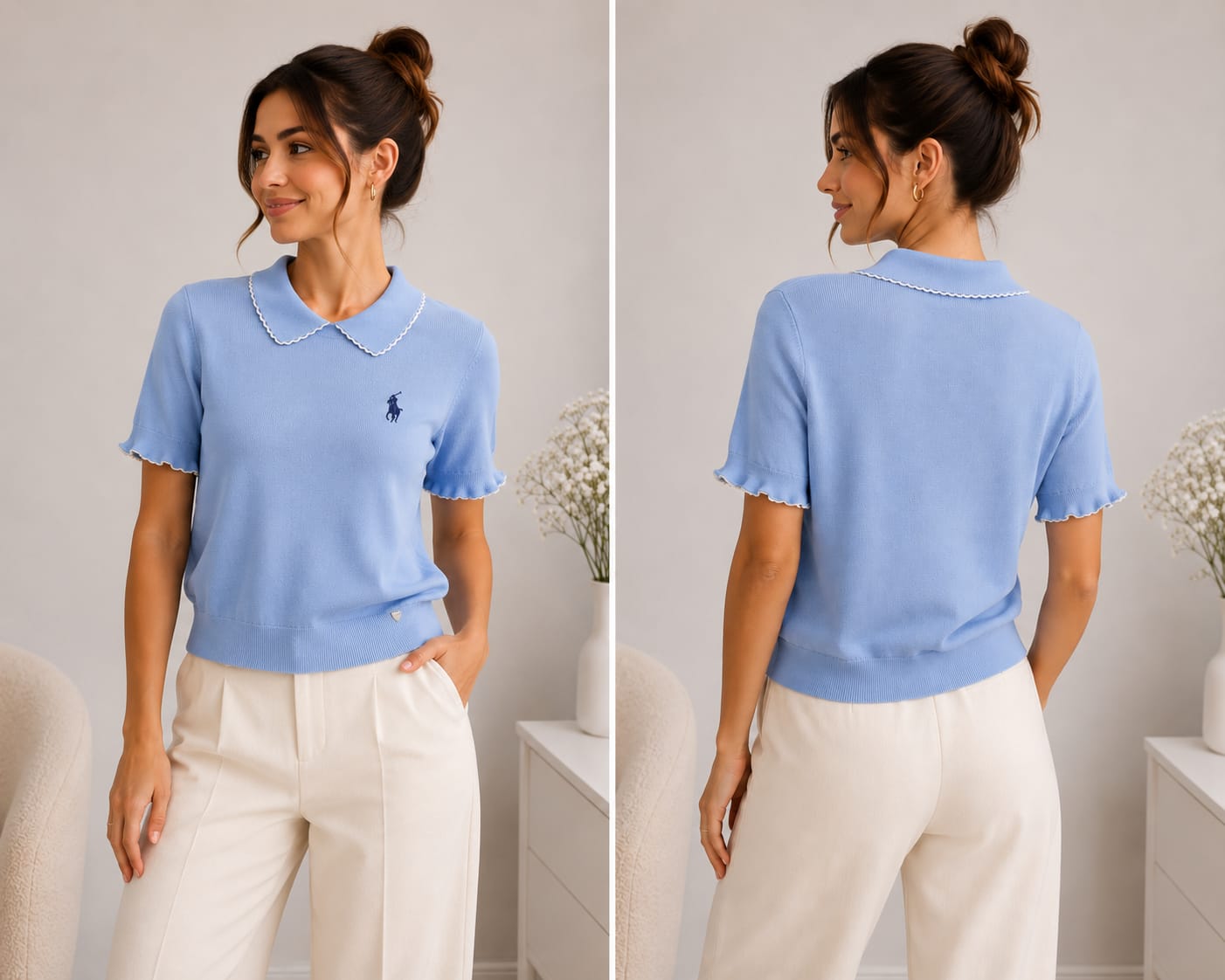Verspieltes Polo-Shirt mit charmanten Details