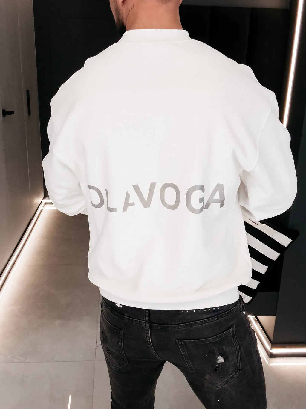 OLAVOGA Männer FLASH Kragen Sweatshirt - Ecru