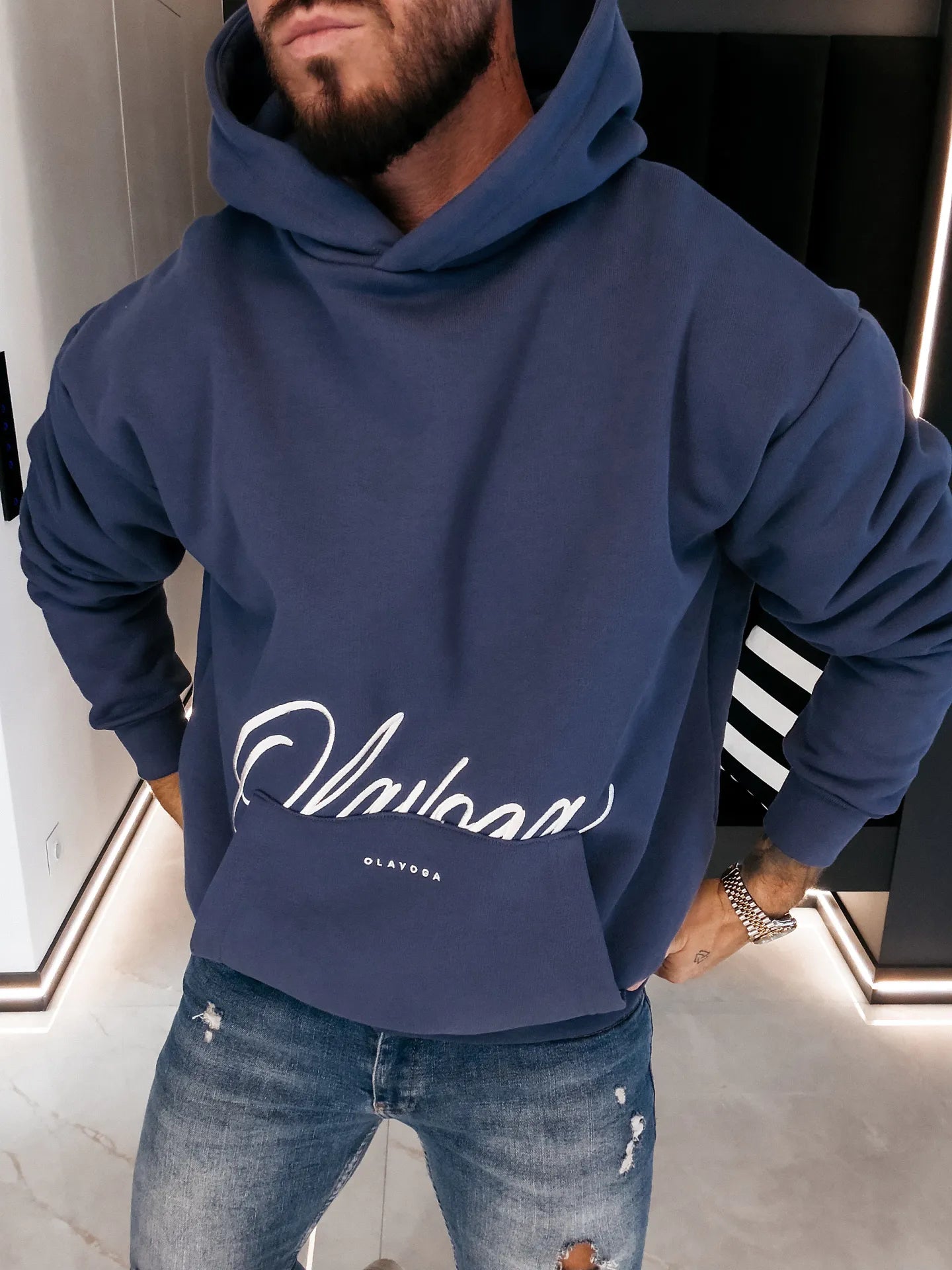 OLAVOGA Herren GROUND Sweatshirt - Marineblau