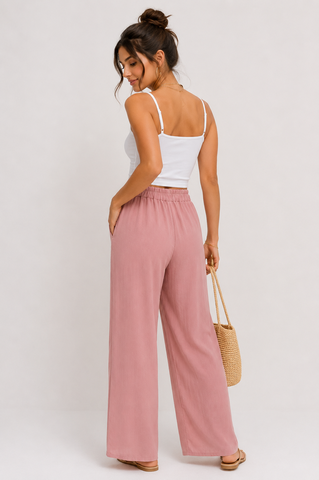 Palazzo-Hose aus Viskose – Made in Italy