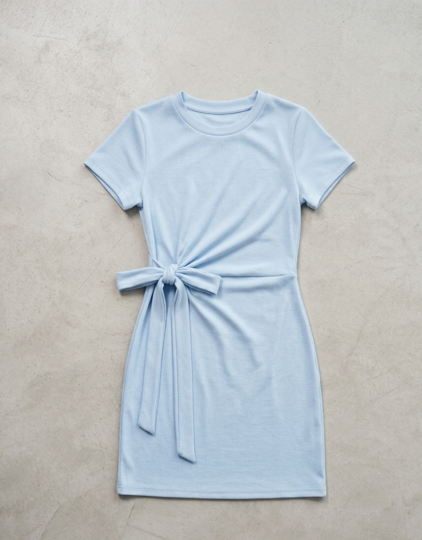 Basic Kleid mit Bindung – minimalistisch & bequem