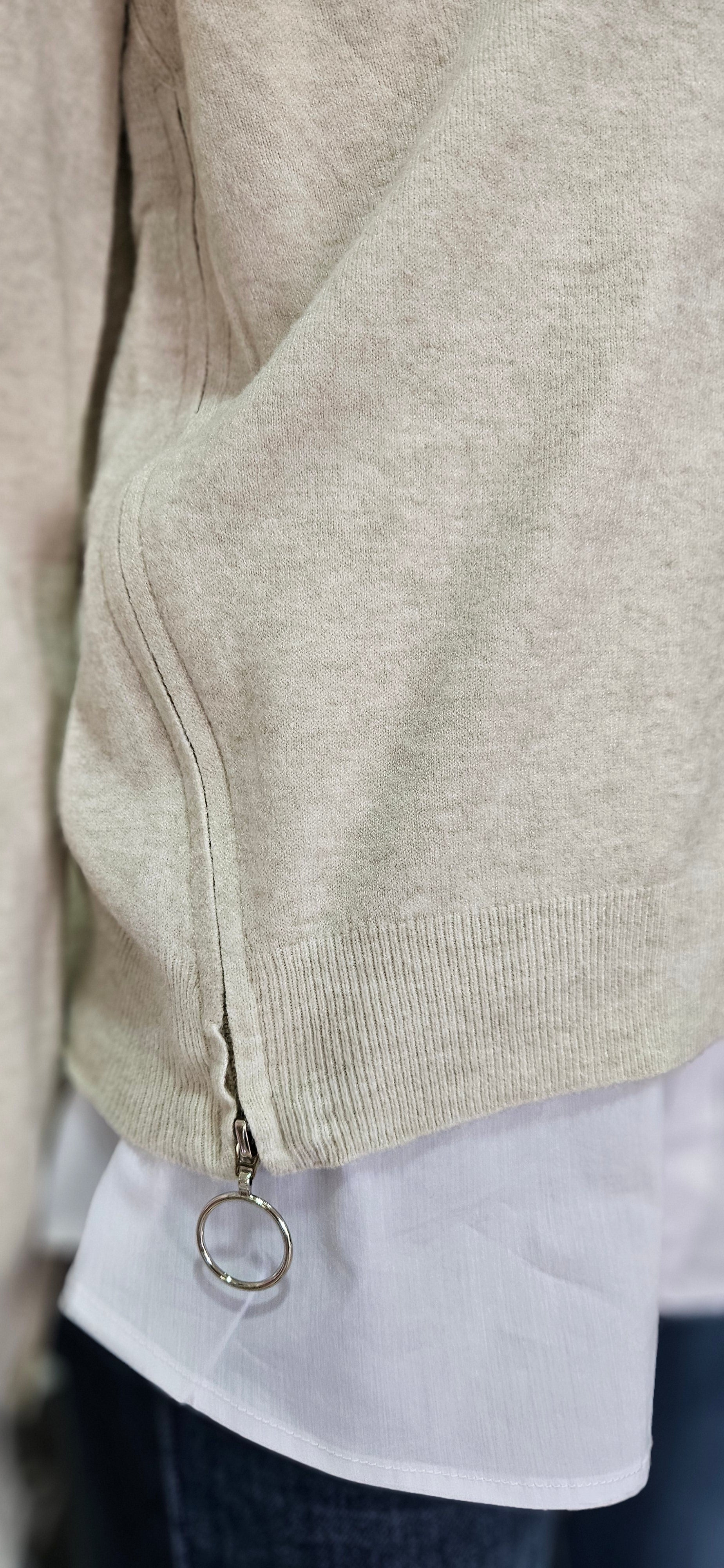 2-in-1 Layering-Pullover mit Hemd-Einsatz